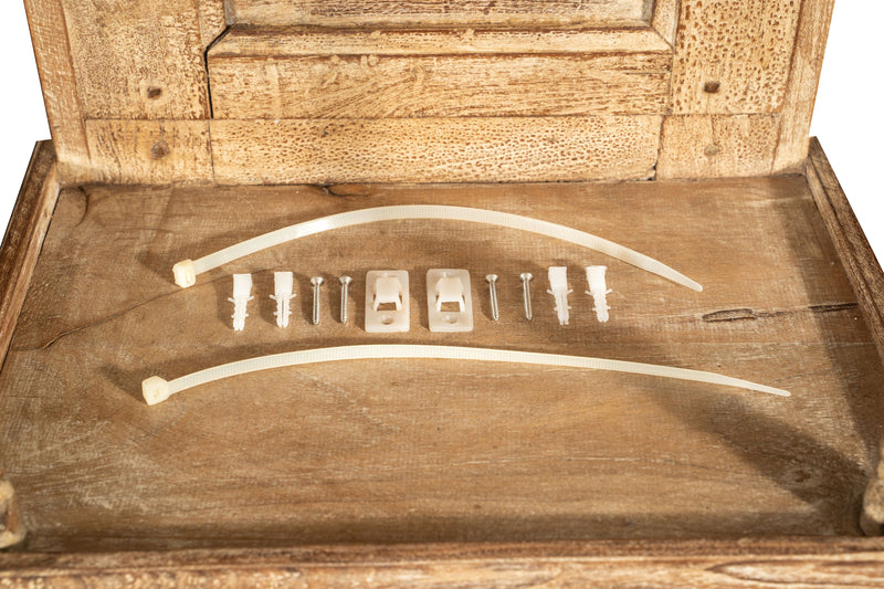 Biscottini Etagere Shabby in legno massello finitura naturale anticata realizzato Offerta