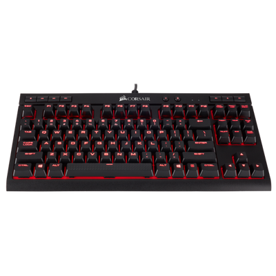 La tastiera CORSAIR K63 e' priva di tastierino numerico e presenta switch meccanici CHERRY MX Red per il massimo delle prestazioni. La retroilluminazione brillante a LED rossi per ciascun tasto conse