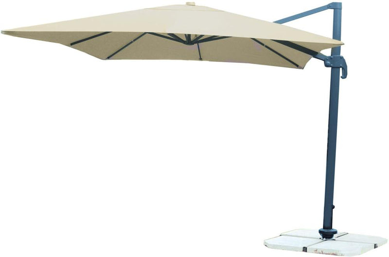 Ombrellone PARK Quadro Braccio laterale MT. 3x3 Bianco o Ecru&