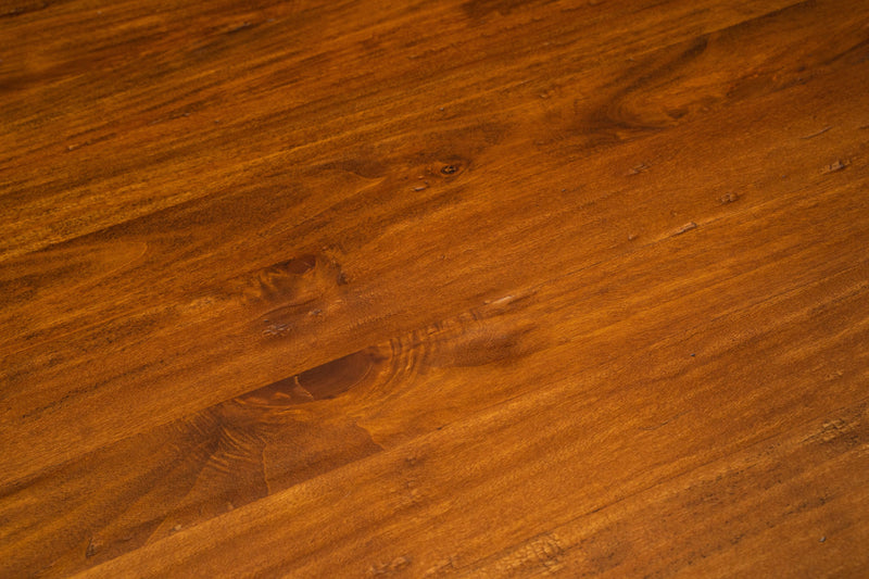 Biscottini Tavolo Country allungabile in legno massello di tiglio struttura bianca anticata piano noce Made in Italy