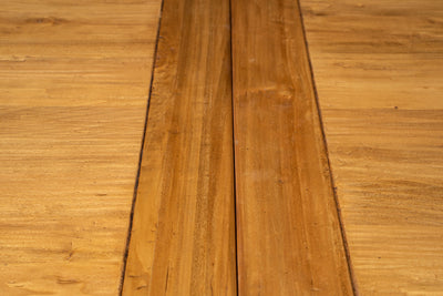 Biscottini Tavolo Country allungabile in legno massello di tiglio struttura grigio anticato piano naturale Made in Italy