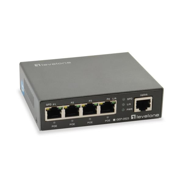 LevelOne GEP-0523 - Switch - 4 x 10/100/1000 (PoE+)