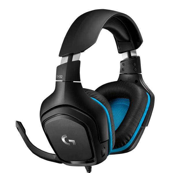 Cuffie G432 Gaming con Microfono Driver da 50 mm Colore Nero / Blu per Pc / Ps4 / XB