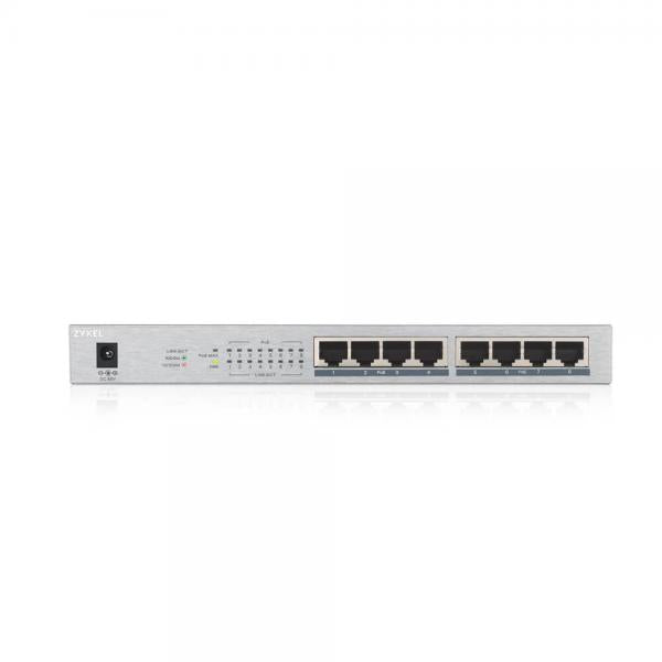 Zyxel GS1008HP Non gestito Gigabit Ethernet [10/100/1000] Supporto Power over Ethernet [PoE] Grigio (GS1008-HP 8-PORT DT GB POE+ - SWITCH)