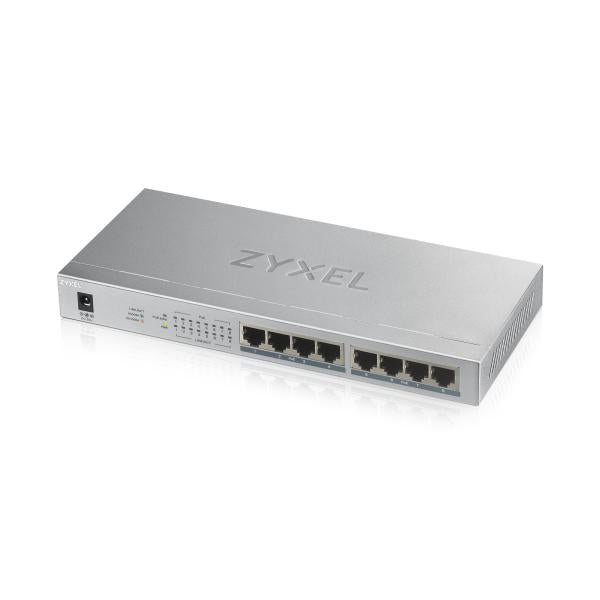 Zyxel GS1008HP Non gestito Gigabit Ethernet [10/100/1000] Supporto Power over Ethernet [PoE] Grigio (GS1008-HP 8-PORT DT GB POE+ - SWITCH)