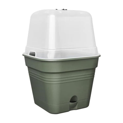 ELHO Green Basics Vaso da coltivazione quadrato -  35 - Plastica - 14 l - Verde