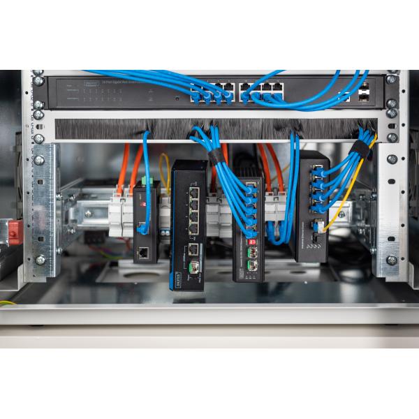 Digitus Supporto per guida DIN 483 mm, 4HE (483 MM DIN RAIL HOLDER 4U - 19IN VARIABLE DEPTH AND HEIGHT)