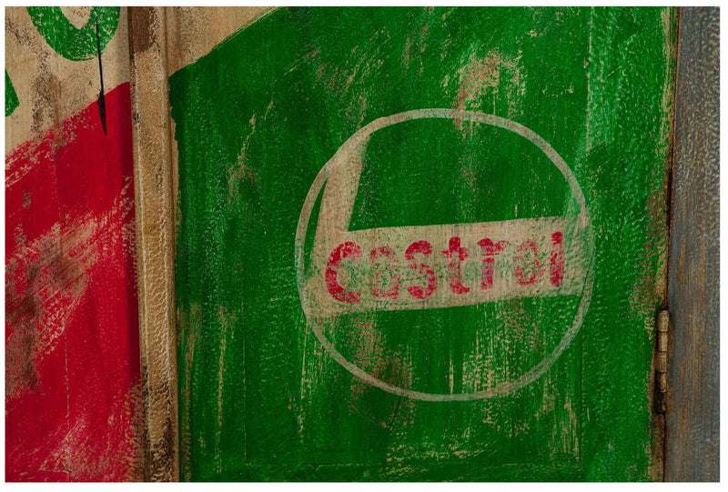 Biscottini Armadietto da officina catrol in legno massiccio dipinto a mano