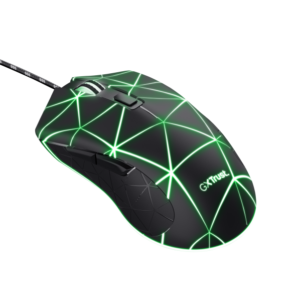 Mouse Gaming Trust GXT 133 Lock USB - fino a 4000DPI - Copertura superiore illuminata a LED con effetto breathing a 4 colori - 6 Tasti