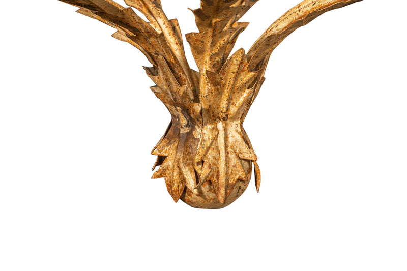 Biscottini Lampadario in ferro battuto finitura crema anticata Lanterna soffitto realizzata