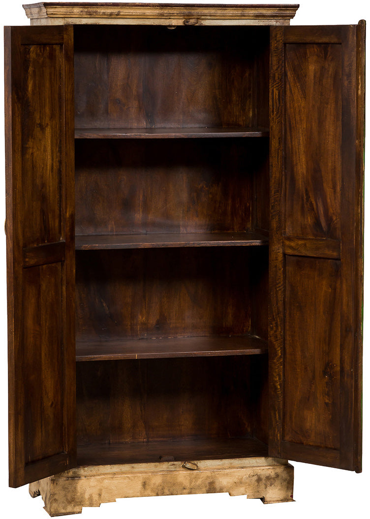 Biscottini Armadietto da officina marina in legno massiccio dipinto a mano