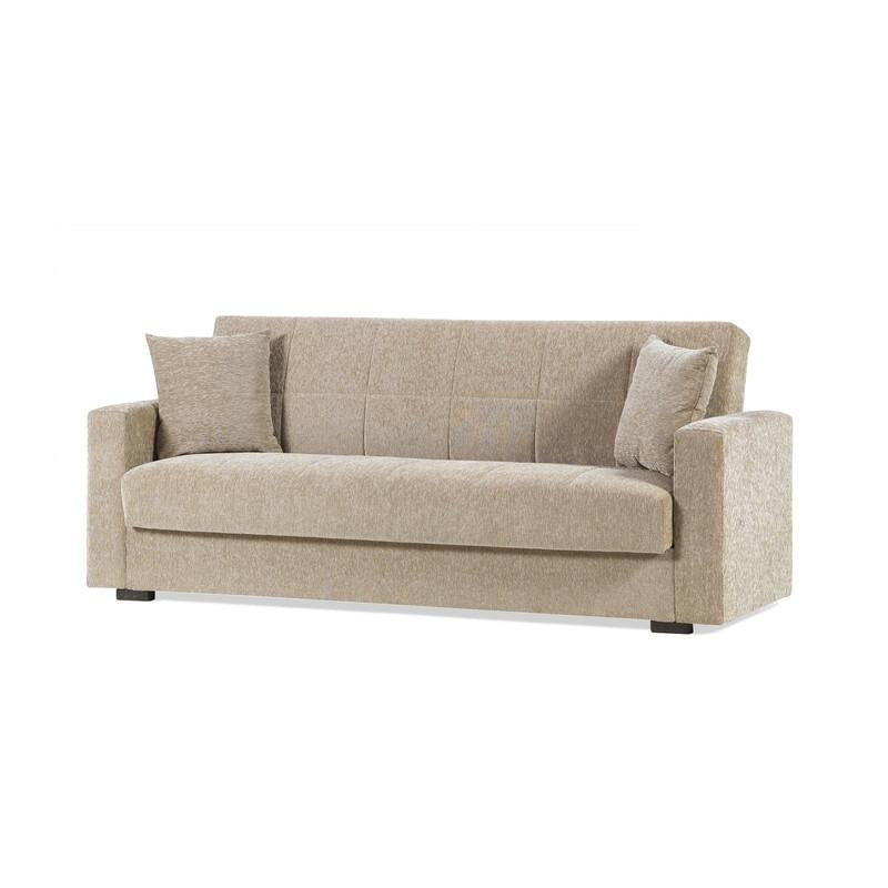 Divano Pronto Letto 3 Posti Contenitore cm. 212x80x87 Tessuto Nora Lumos