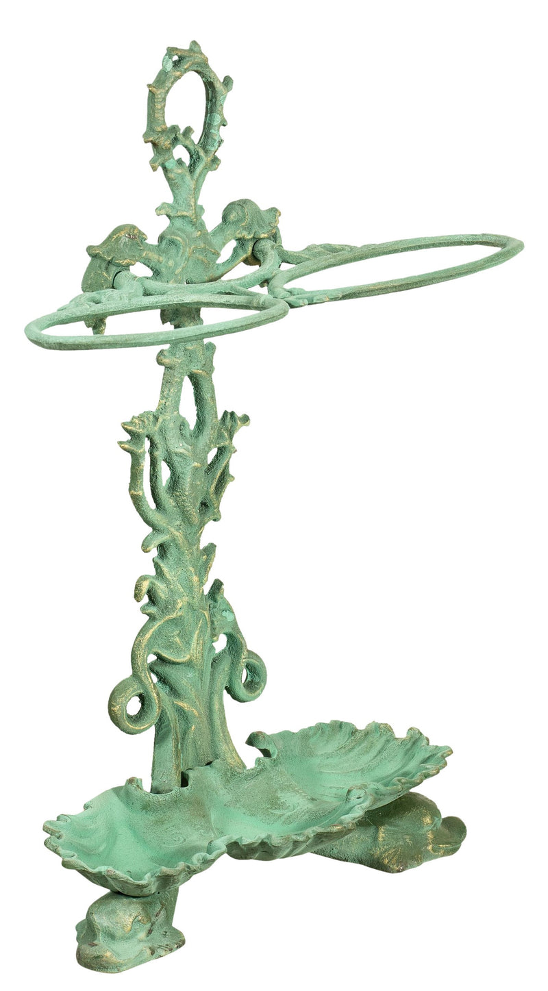 Biscottini Portaombrelli in ghisa finitura verde anticata Molto pratico stabile Offerta