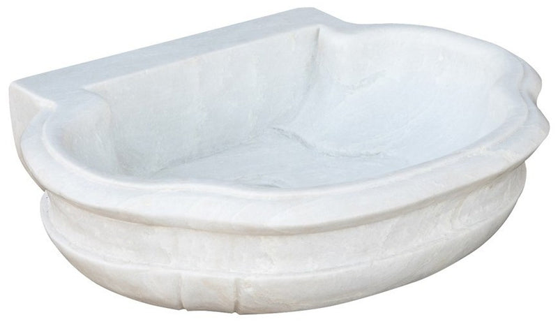 Biscottini LAVABO IN MARMO BIANCO L56XPR41XH15 CM Vasca realizzata completamente Offerta