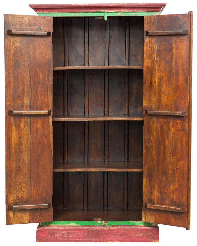 Biscottini Armadietto da officina motor oil in legno massiccio dipinto a mano