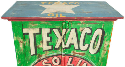 Biscottini Armadietto da officina motor oil in legno massiccio dipinto a mano