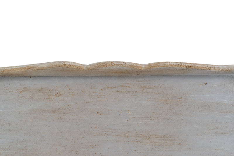 Biscottini Vassoio in legno finitura grigio pietra Made in Italy