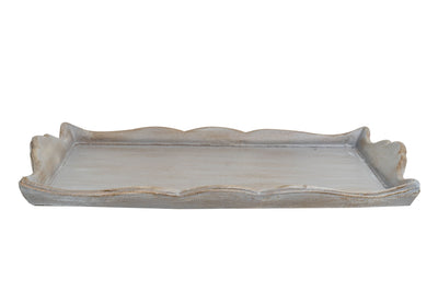 Biscottini Vassoio in legno finitura grigio pietra Made in Italy