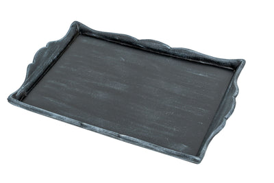 Biscottini Vassoio in legno finitura nera Made in Italy