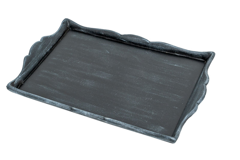 Biscottini Vassoio in legno finitura nera Made in Italy