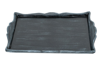 Biscottini Vassoio in legno finitura nera Made in Italy