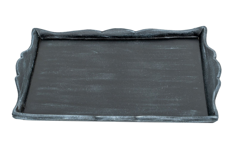 Biscottini Vassoio in legno finitura nera Made in Italy