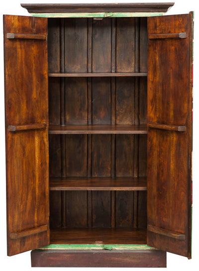 Biscottini Armadietto da officina texaco oil in legno massiccio dipinto a mano