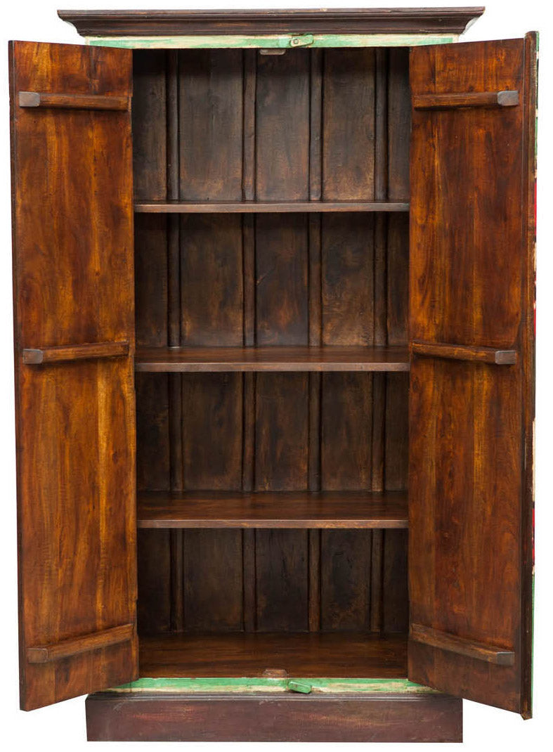 Biscottini Armadietto da officina texaco oil in legno massiccio dipinto a mano