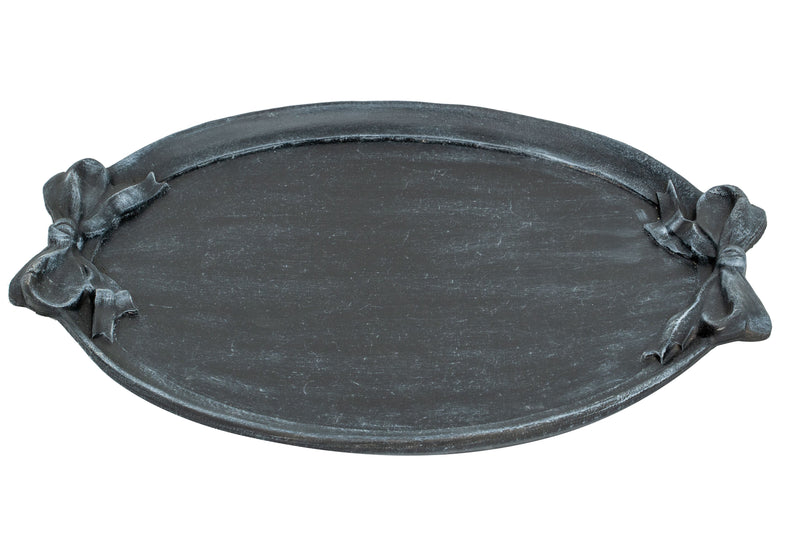 Biscottini Vassoio in legno finitura nera Made in Italy