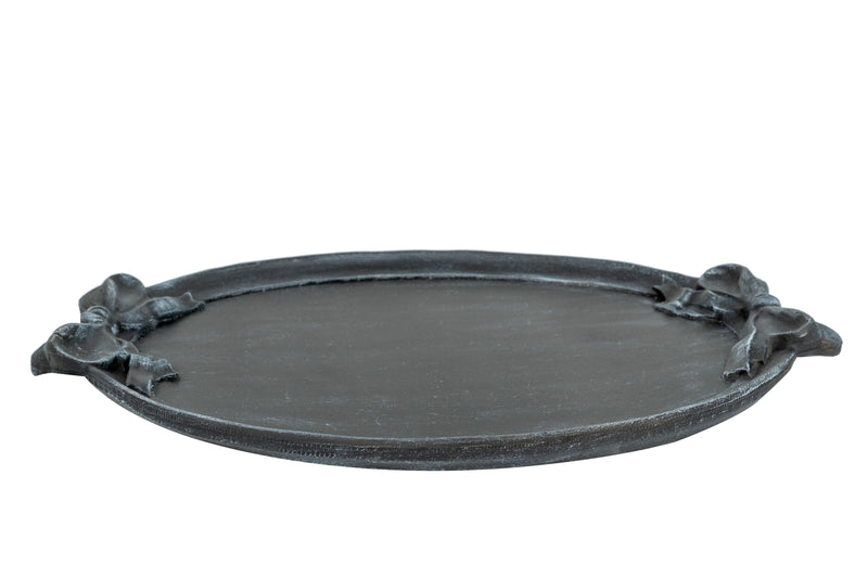 Biscottini Vassoio in legno finitura nera Made in Italy