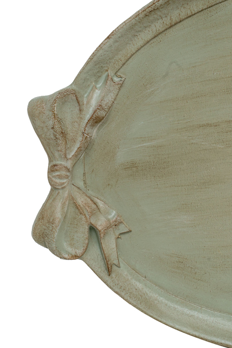 Biscottini Vassoio in legno finitura verde salvia Made in Italy