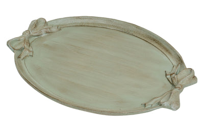 Biscottini Vassoio in legno finitura verde salvia Made in Italy