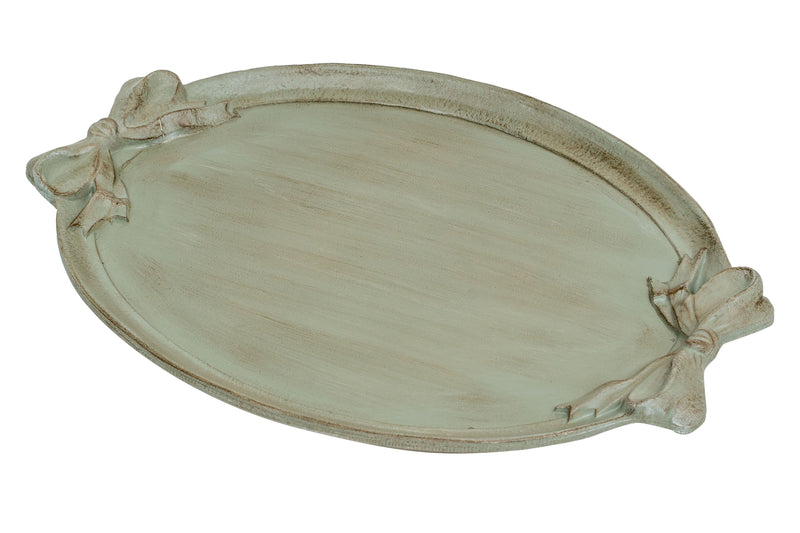 Biscottini Vassoio in legno finitura verde salvia Made in Italy