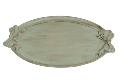 Biscottini Vassoio in legno finitura verde salvia Made in Italy