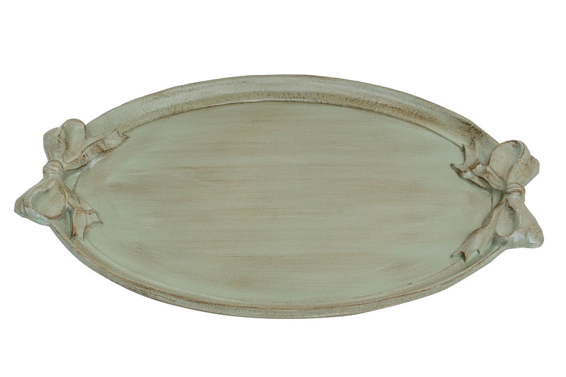 Biscottini Vassoio in legno finitura verde salvia Made in Italy