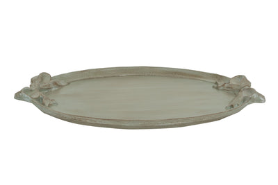 Biscottini Vassoio in legno finitura verde salvia Made in Italy