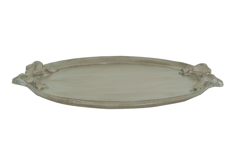 Biscottini Vassoio in legno finitura verde salvia Made in Italy