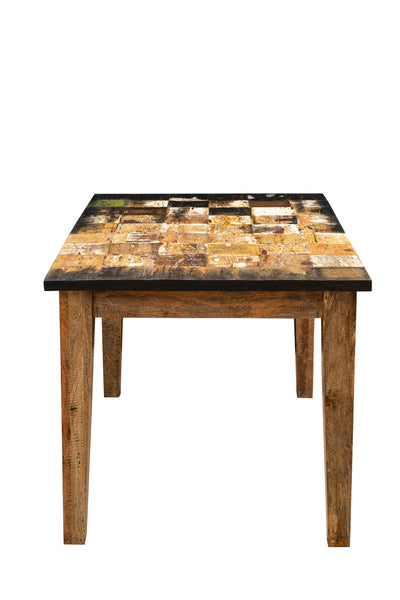 Biscottini Tavolo massello rettangolare o quadrato Country Shabby da pranzo taverna ufficio riunione fumo