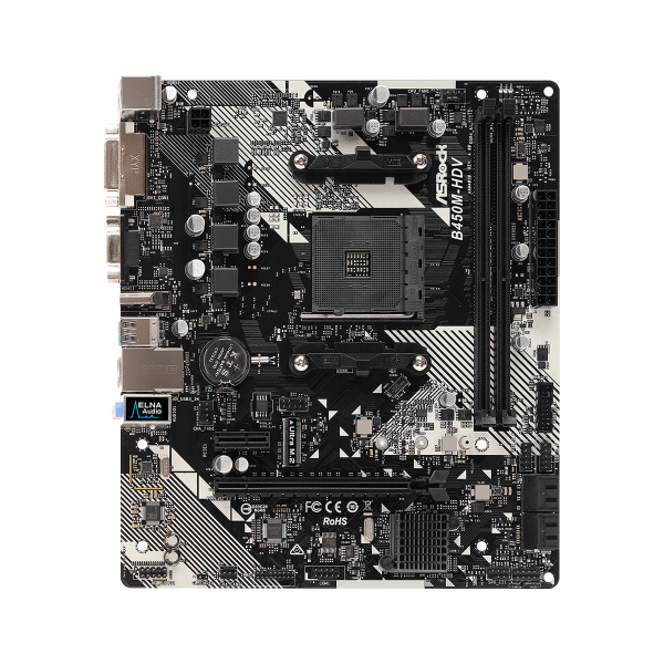 Asrock B450M-HDV R4.0 AMD B450 Socket AM4 micro ATX