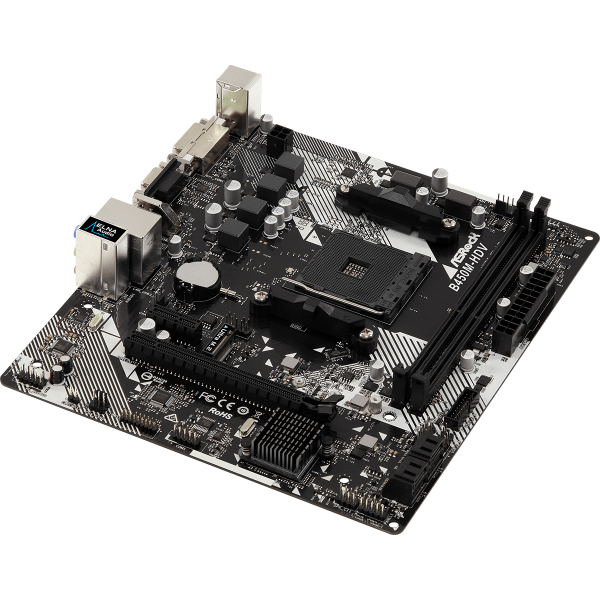 Asrock B450M-HDV R4.0 AMD B450 Socket AM4 micro ATX