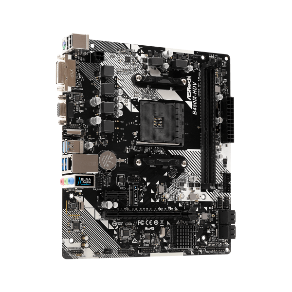 Asrock B450M-HDV R4.0 AMD B450 Presa AM4 micro ATX