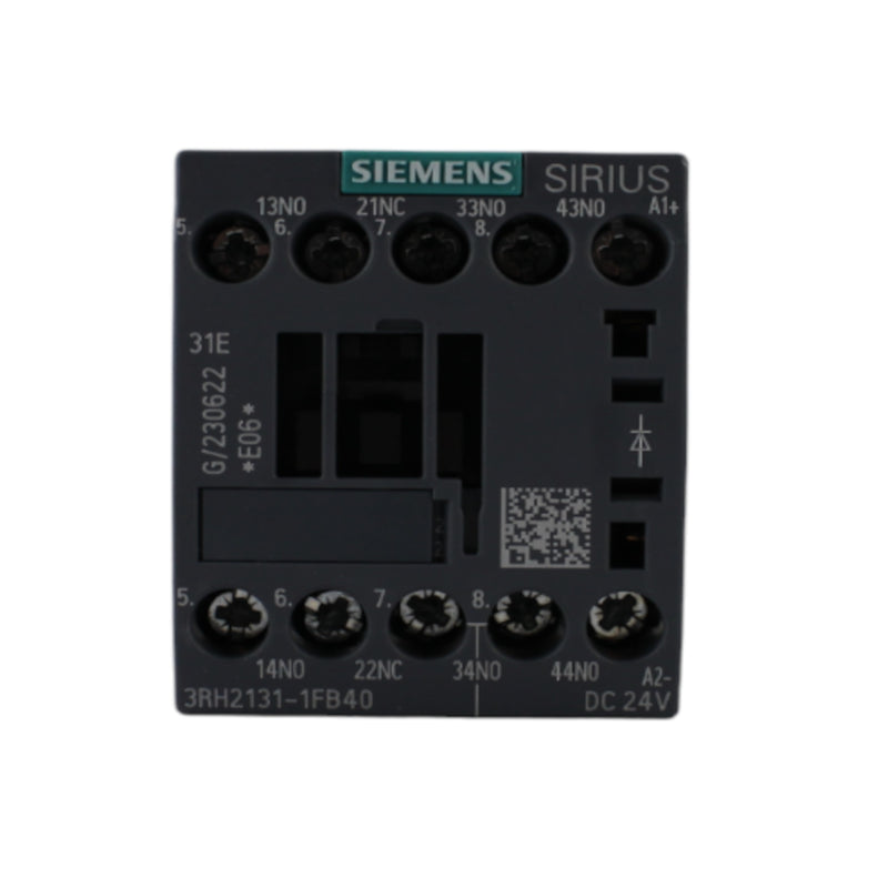 Contattore ausiliario 6A 3NO+1NC 24VDC con diodo Siemens