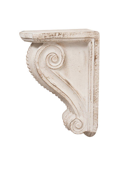 Biscottini Mensola a muro in legno finitura bianco anticato Made in Italy dimensioni