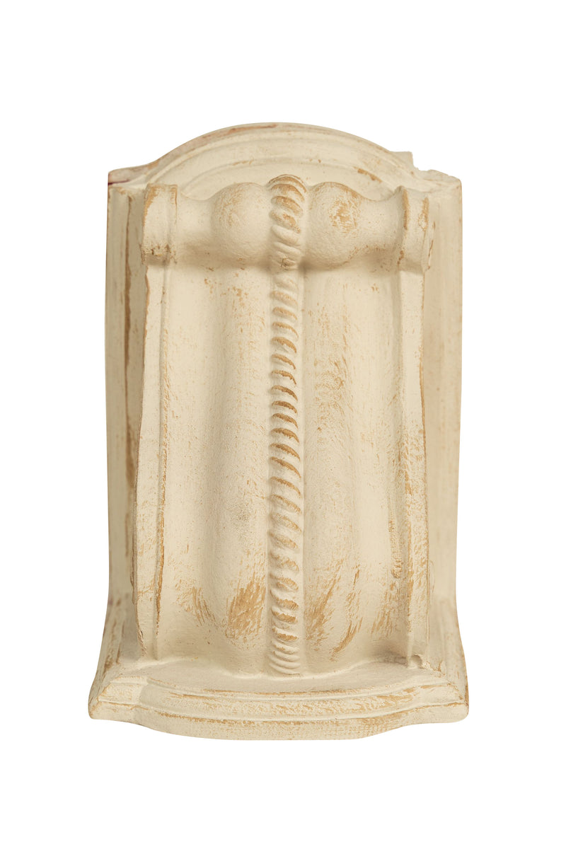 Biscottini Coppia fermalibri in legno finitura bianco anticato Made in Italy dimensioni