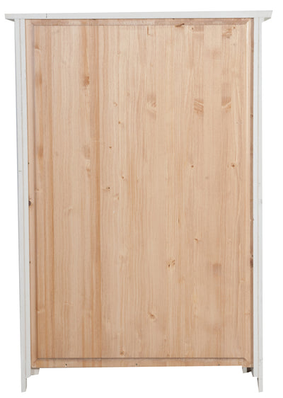 Biscottini Piccola libreria Country in legno massello di tiglio finitura bianca anticata L68xPR25xH98 cm. Made in Italy