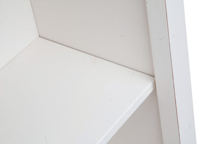 Biscottini Piccola libreria Country in legno massello di tiglio finitura bianca anticata L68xPR25xH98 cm. Made in Italy