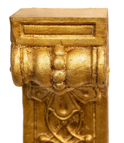 Biscottini Mensola a muro in legno finitura foglia oro anticato Made in Italy dimensioni