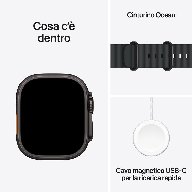 Apple Watch Ultra 3 GPS Cellular 49mm Titanio Nero Ocean Nero
