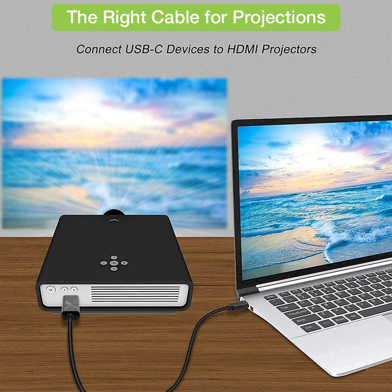 Cavo Adattatore USB-C Maschio a HDMI 2.0 4K Maschio 5m Nero