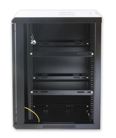 Armadio Rack 19'' a muro 15 unità sezione unica prof. 450mm Nero
